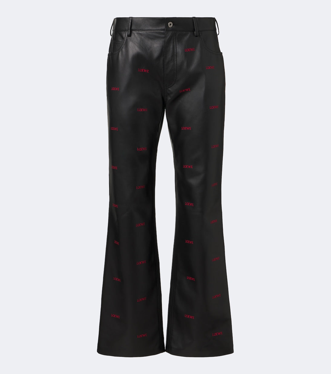 Loewe - Logo leather flared pants