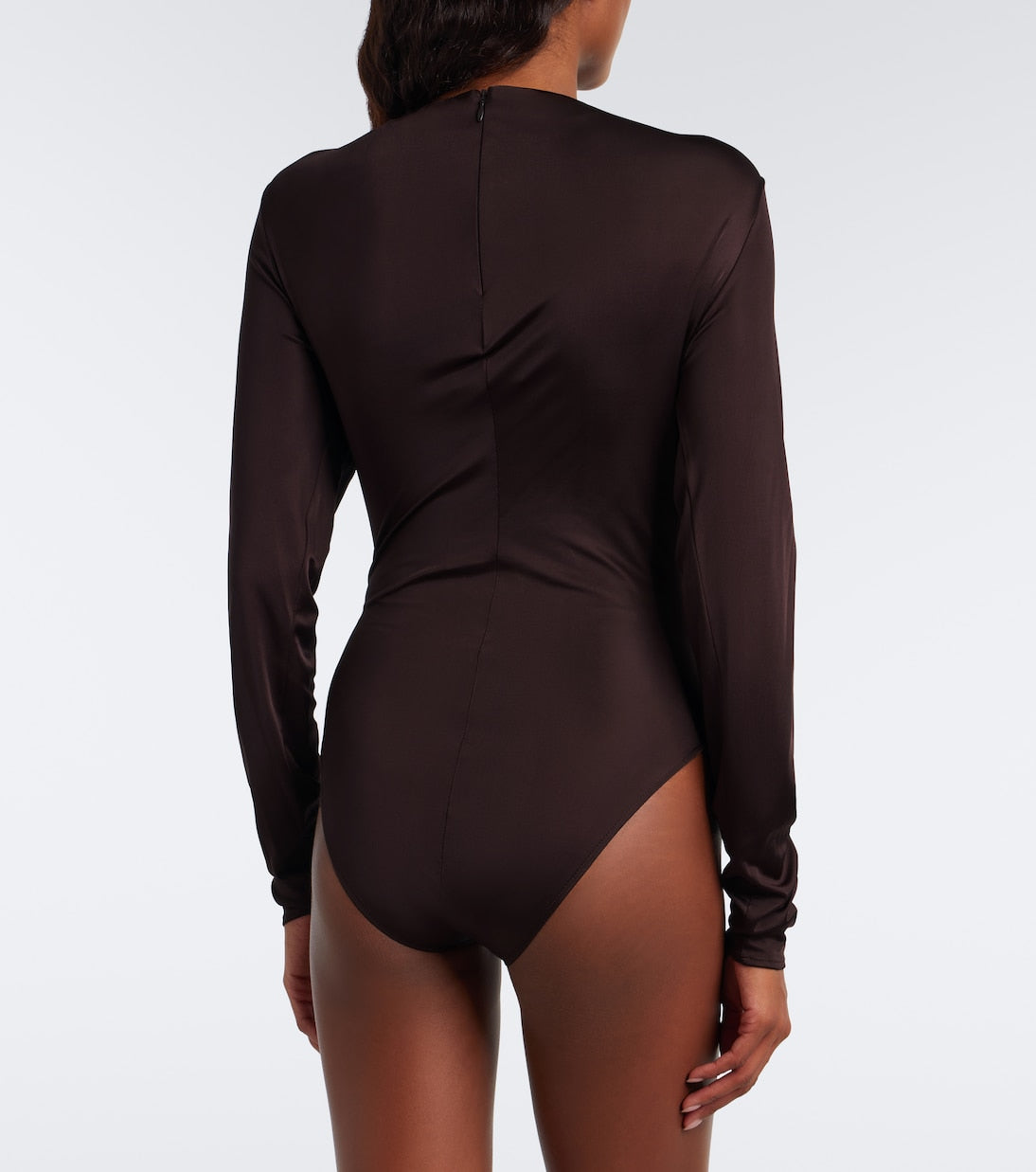 Balmain - Draped satin bodysuit