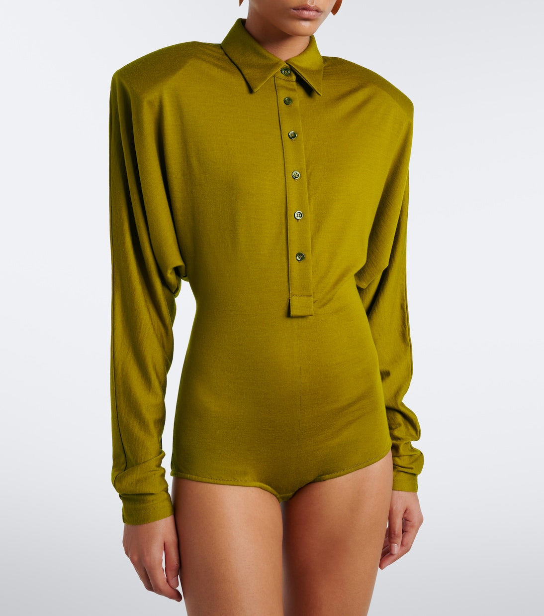 Mugler - Wool-blend bodysuit