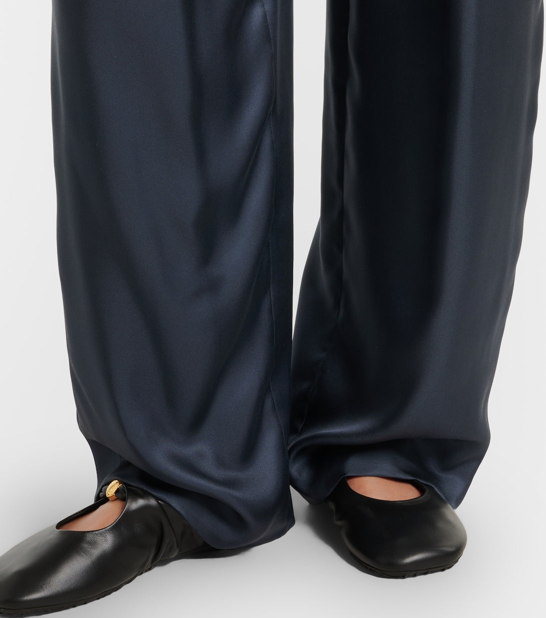 Loewe - Logo silk wide-leg pants