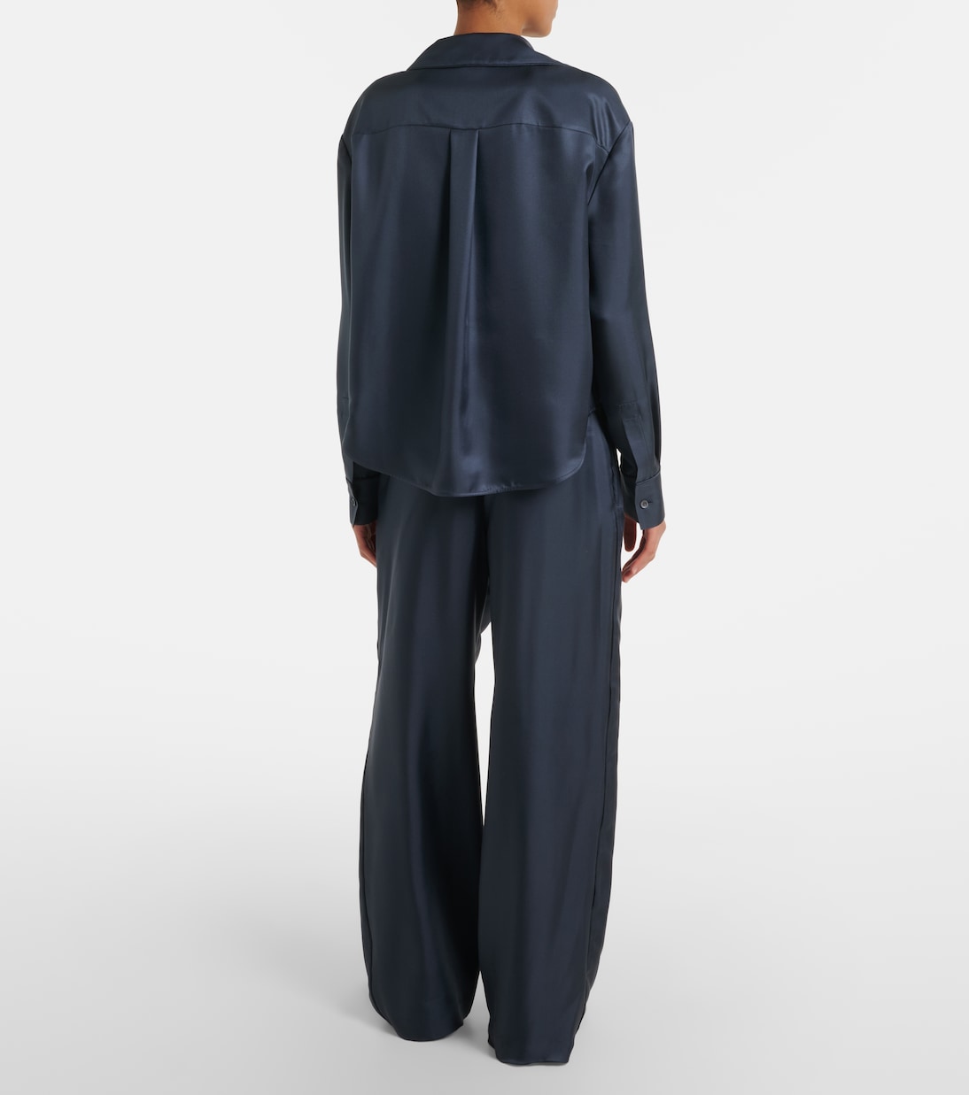Loewe - Logo silk wide-leg pants