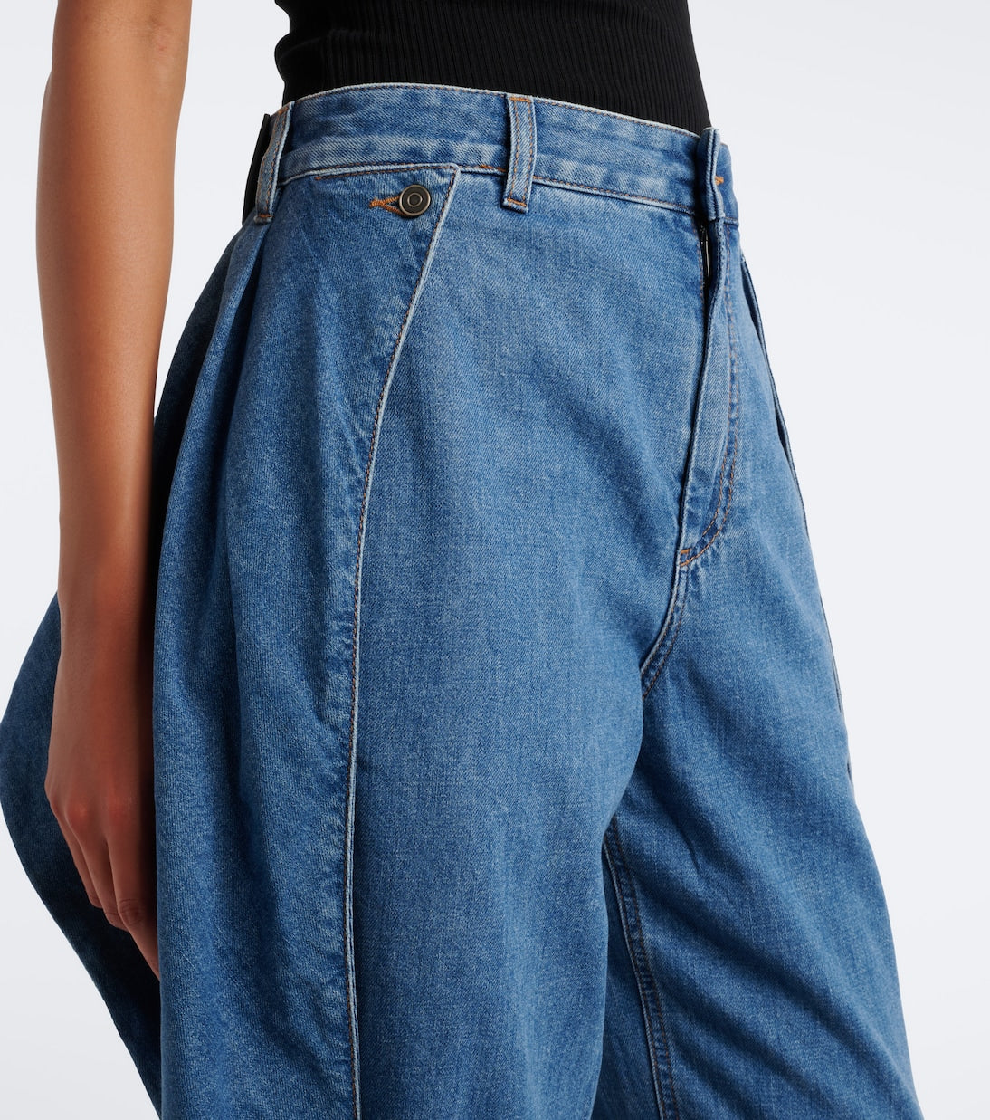 Loewe - Draped wide-leg jeans