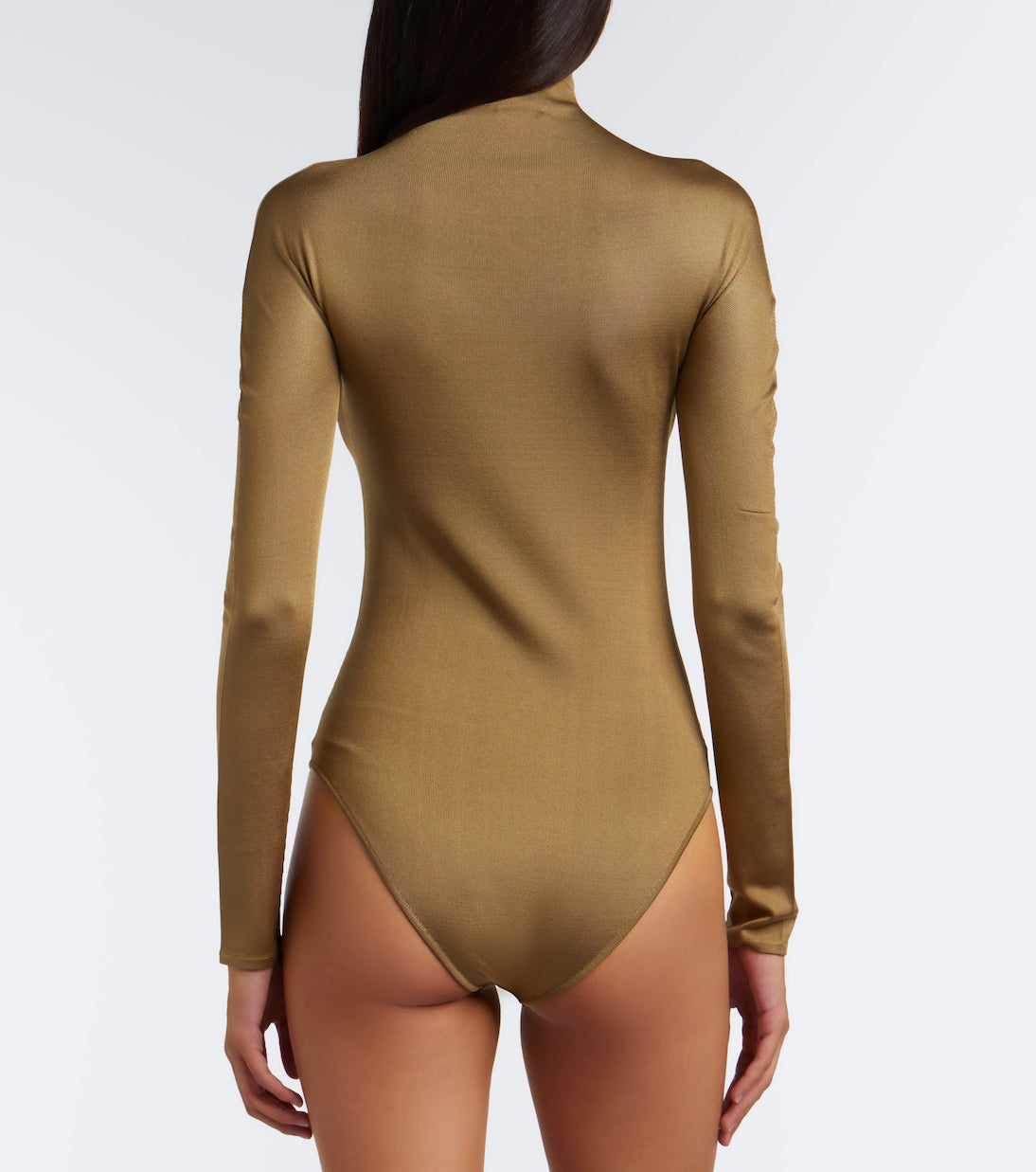 Alaïa - Turtleneck silk-blend bodysuit