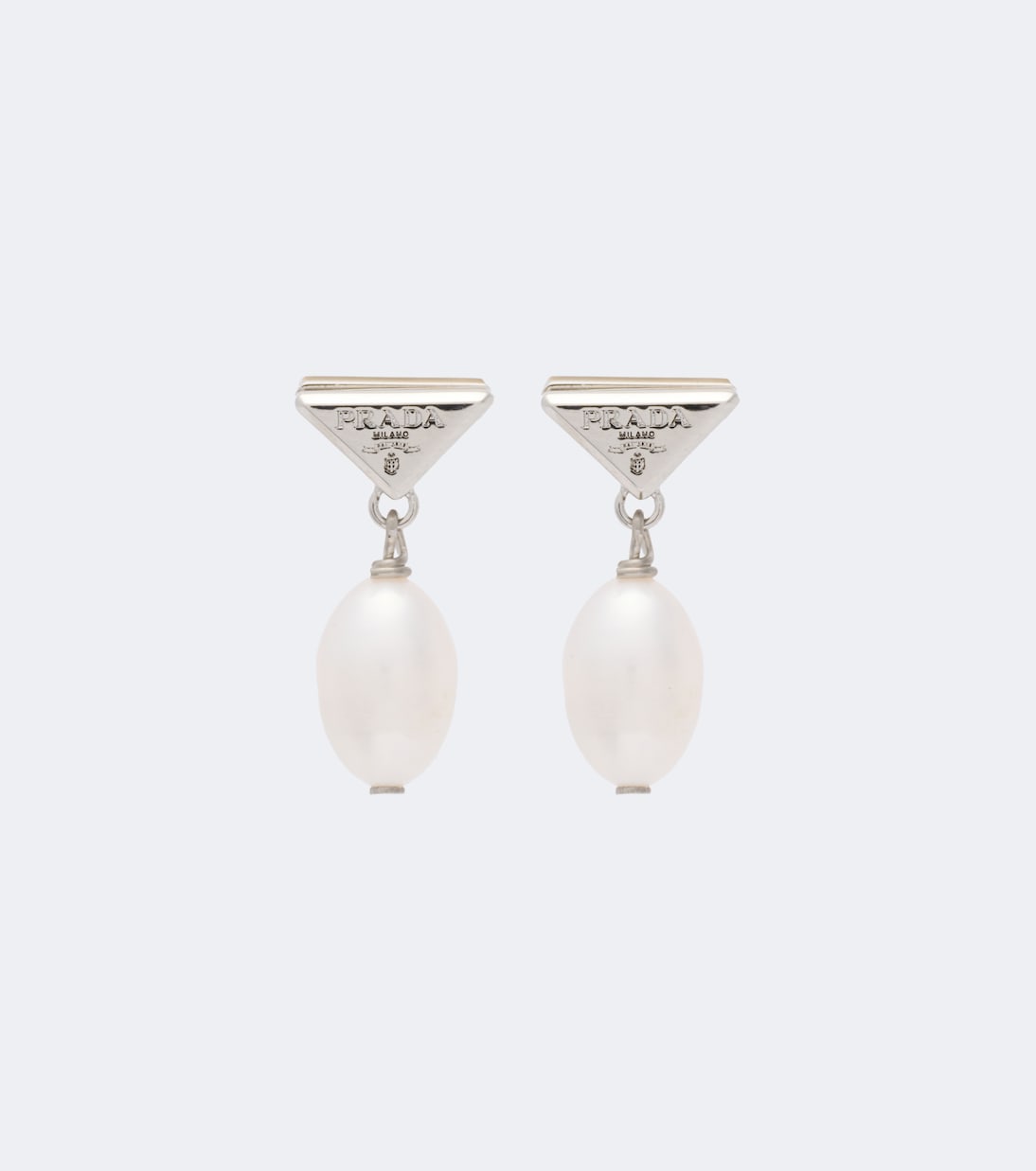 Prada - Logo pearl earrings