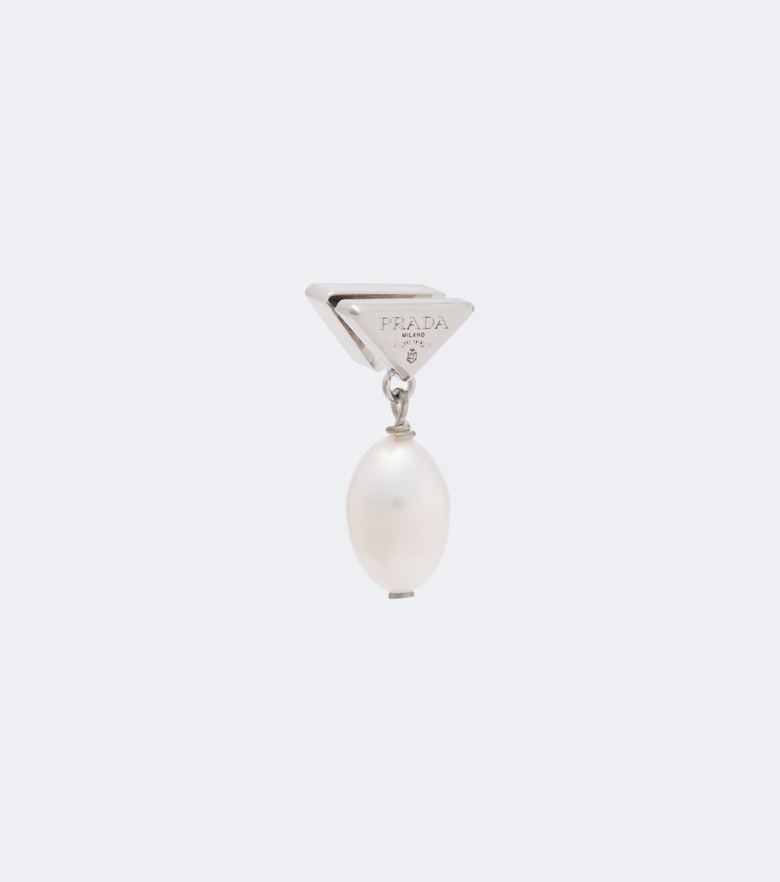 Prada - Logo pearl earrings