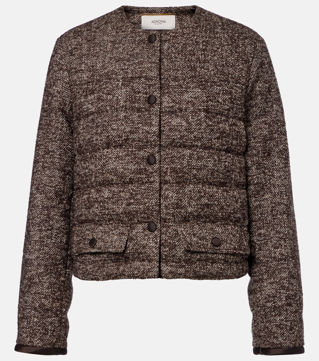 Agnona - Cropped wool-blend puffer jacket
