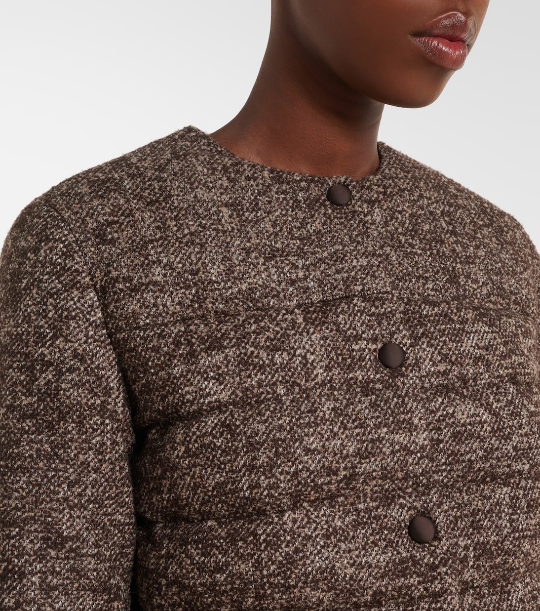 Agnona - Cropped wool-blend puffer jacket