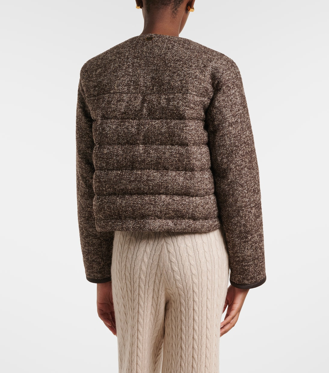 Agnona - Cropped wool-blend puffer jacket