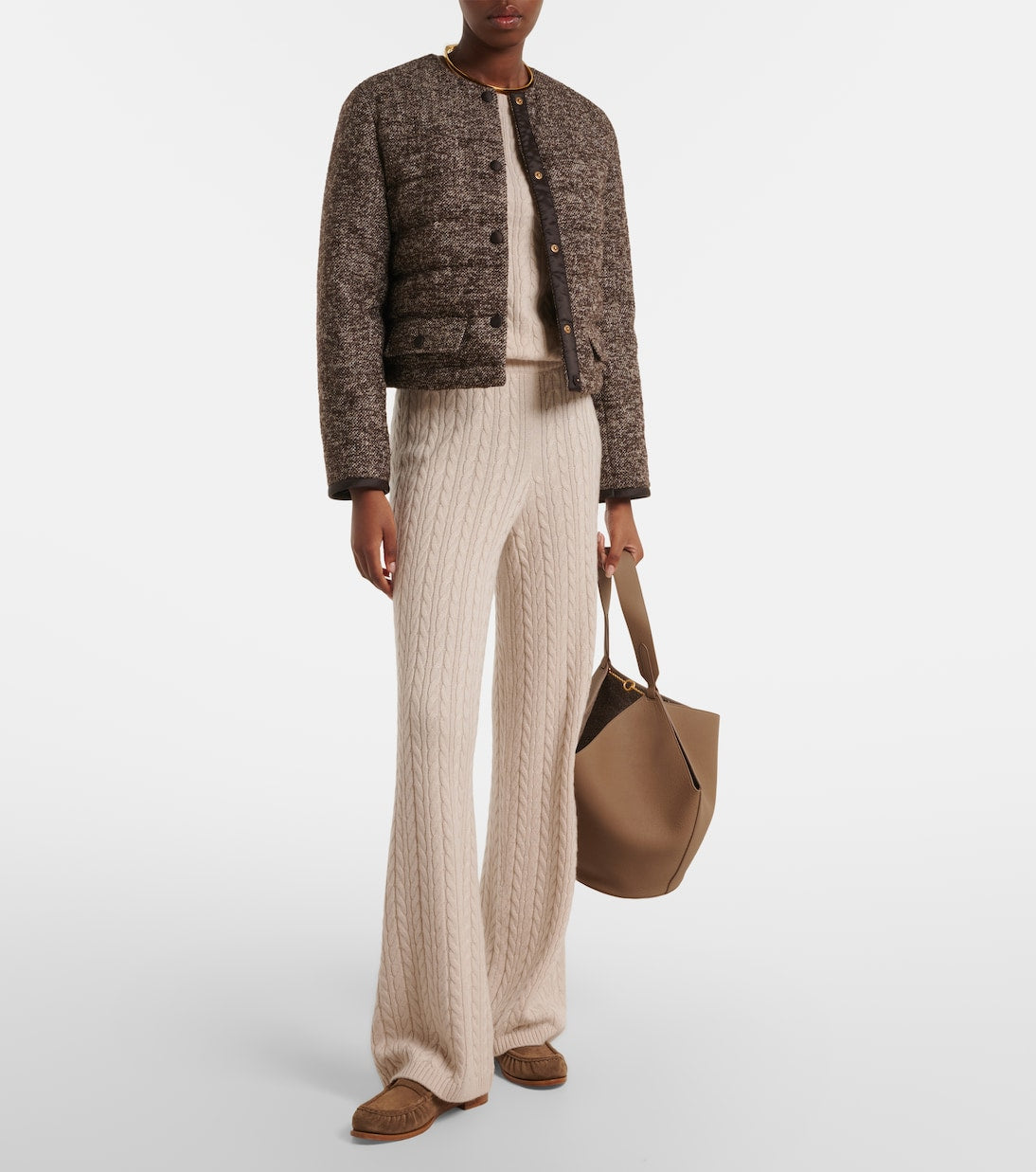 Agnona - Cropped wool-blend puffer jacket