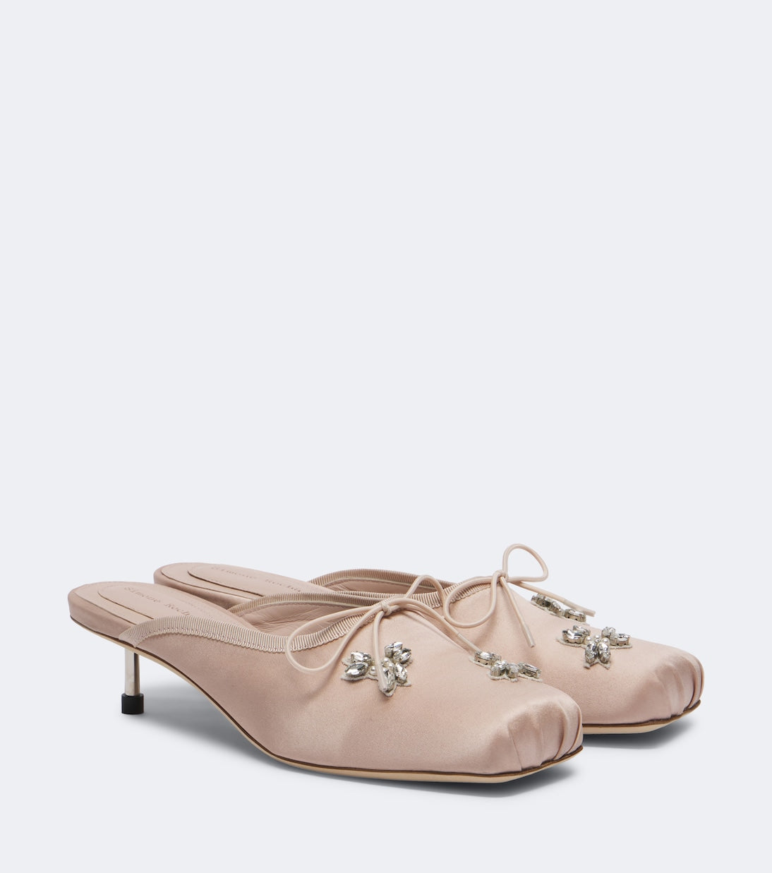 Simone Rocha - Embellished satin mules
