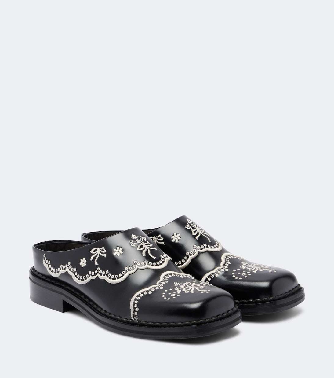 Simone Rocha - Embroidered leather mules