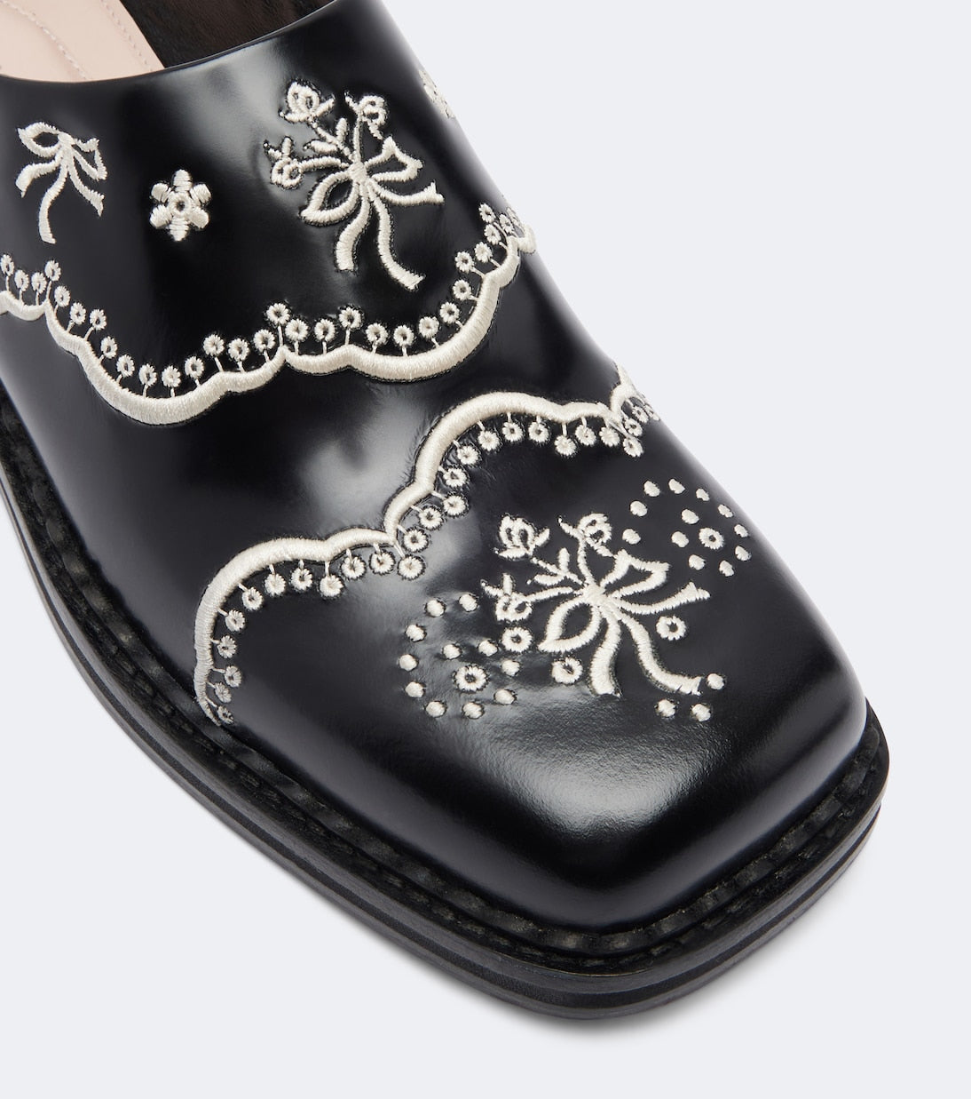 Simone Rocha - Embroidered leather mules