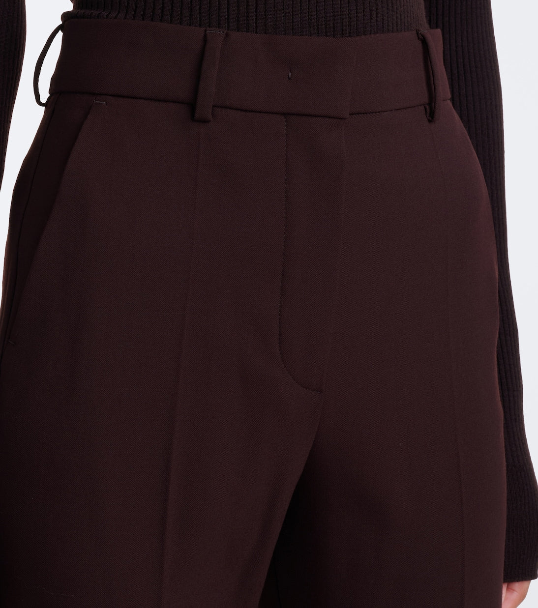 Sportmax - Flared wool-blend pants