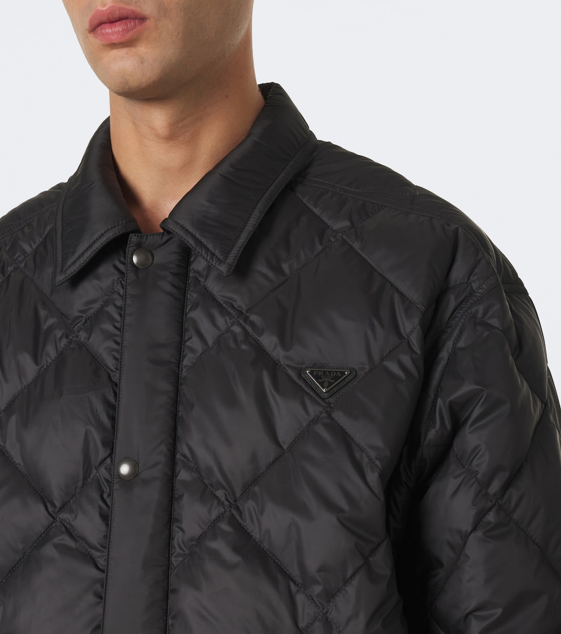 Prada - Logo quilted down jacket