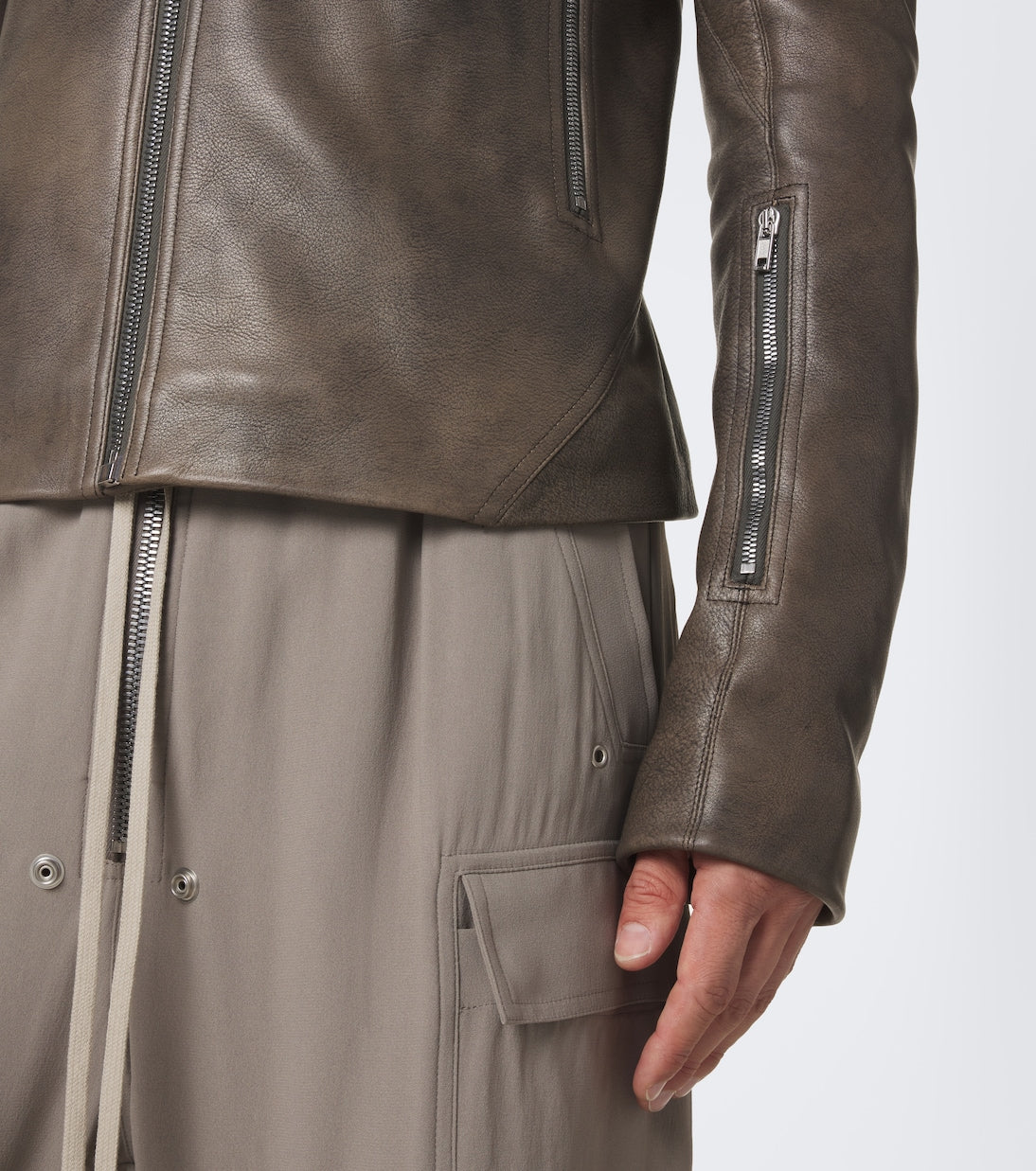Rick Owens - Release leather biker jacket