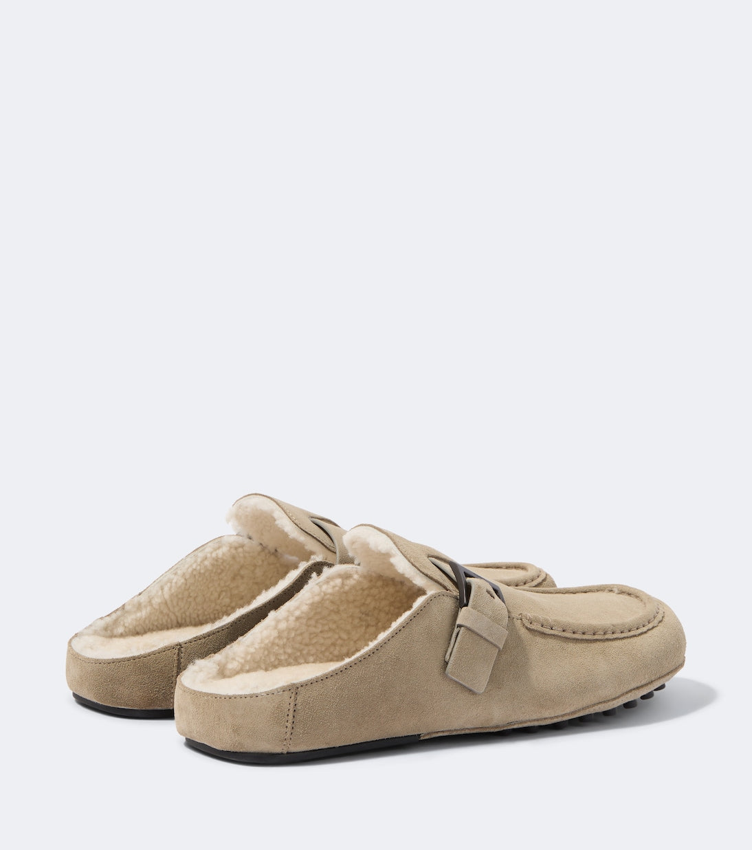 Tod's - Gommino® shearling-lined suede mules