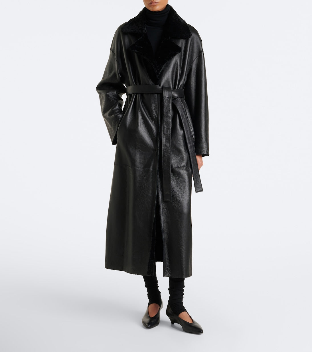 Arma - Rien reversible shearling wrap coat