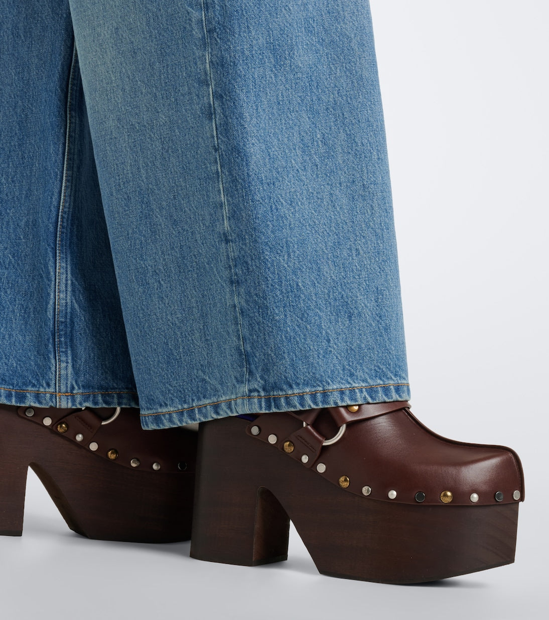 Chloé - Talis leather platform clogs