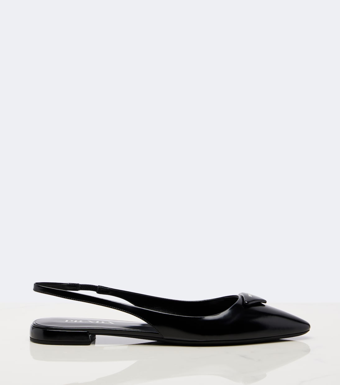 Prada - Leather slingback ballet flats
