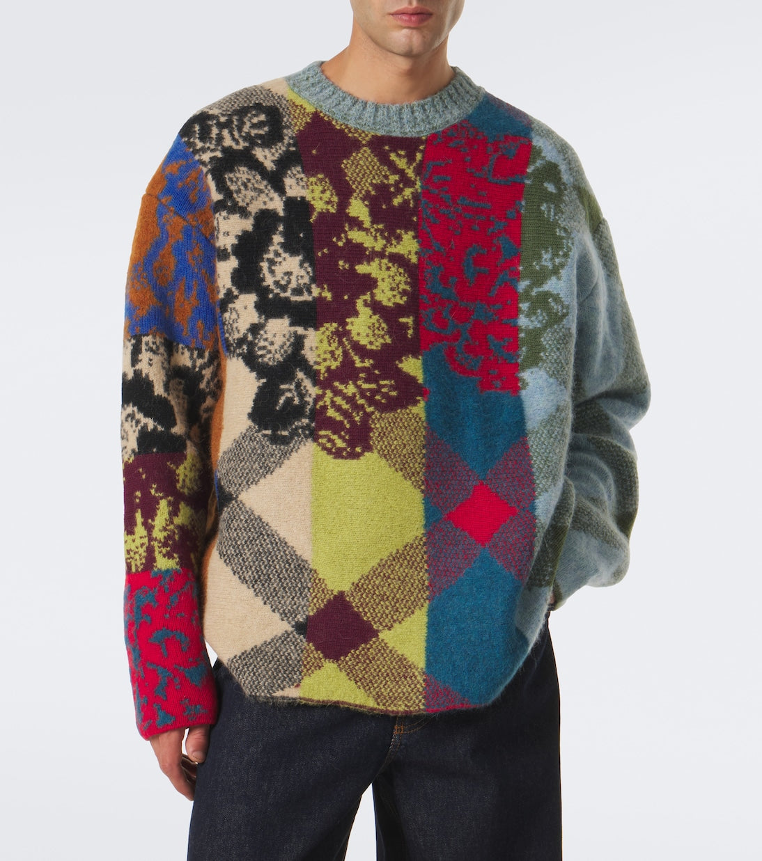 Dries Van Noten - Patchwork wool and alpaca-blend sweater