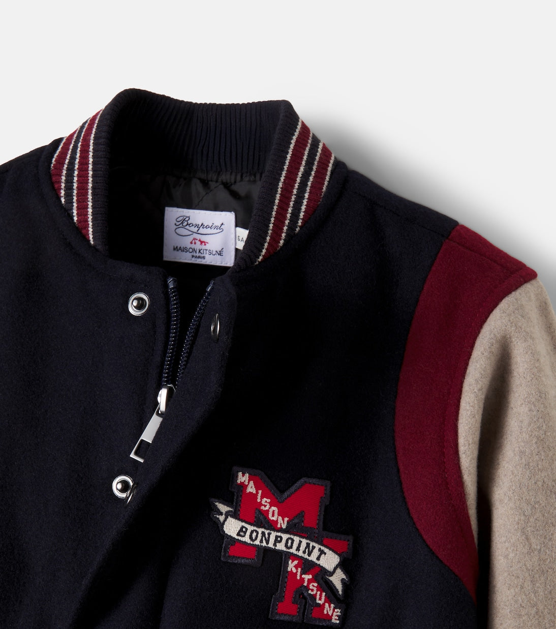 Bonpoint - x Maison Kitsuné wool-blend varsity jacket