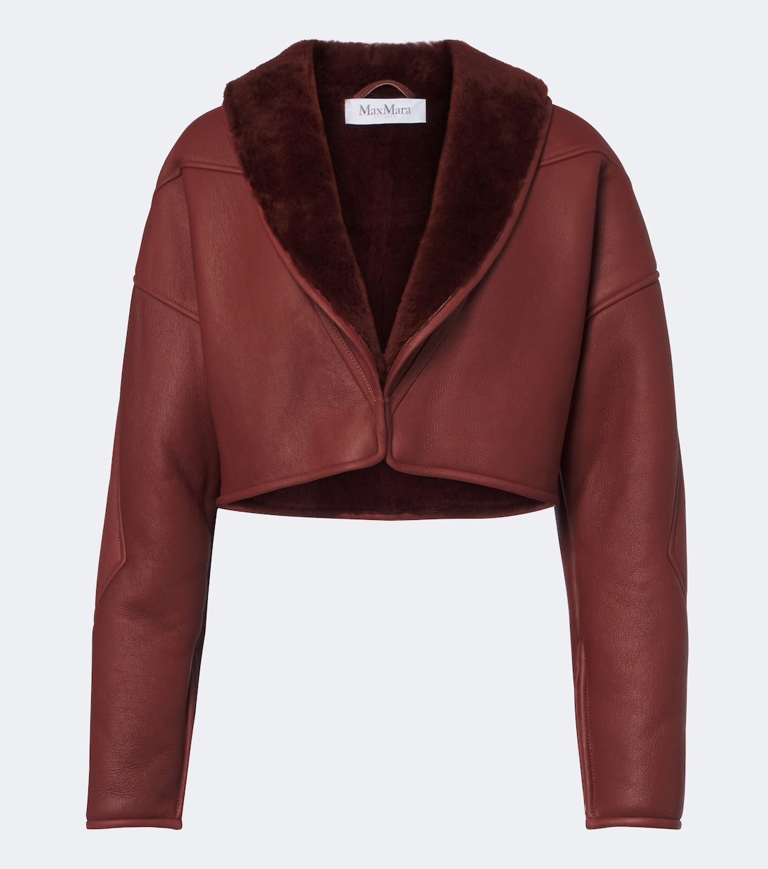 Max Mara - Cropped leather jacket