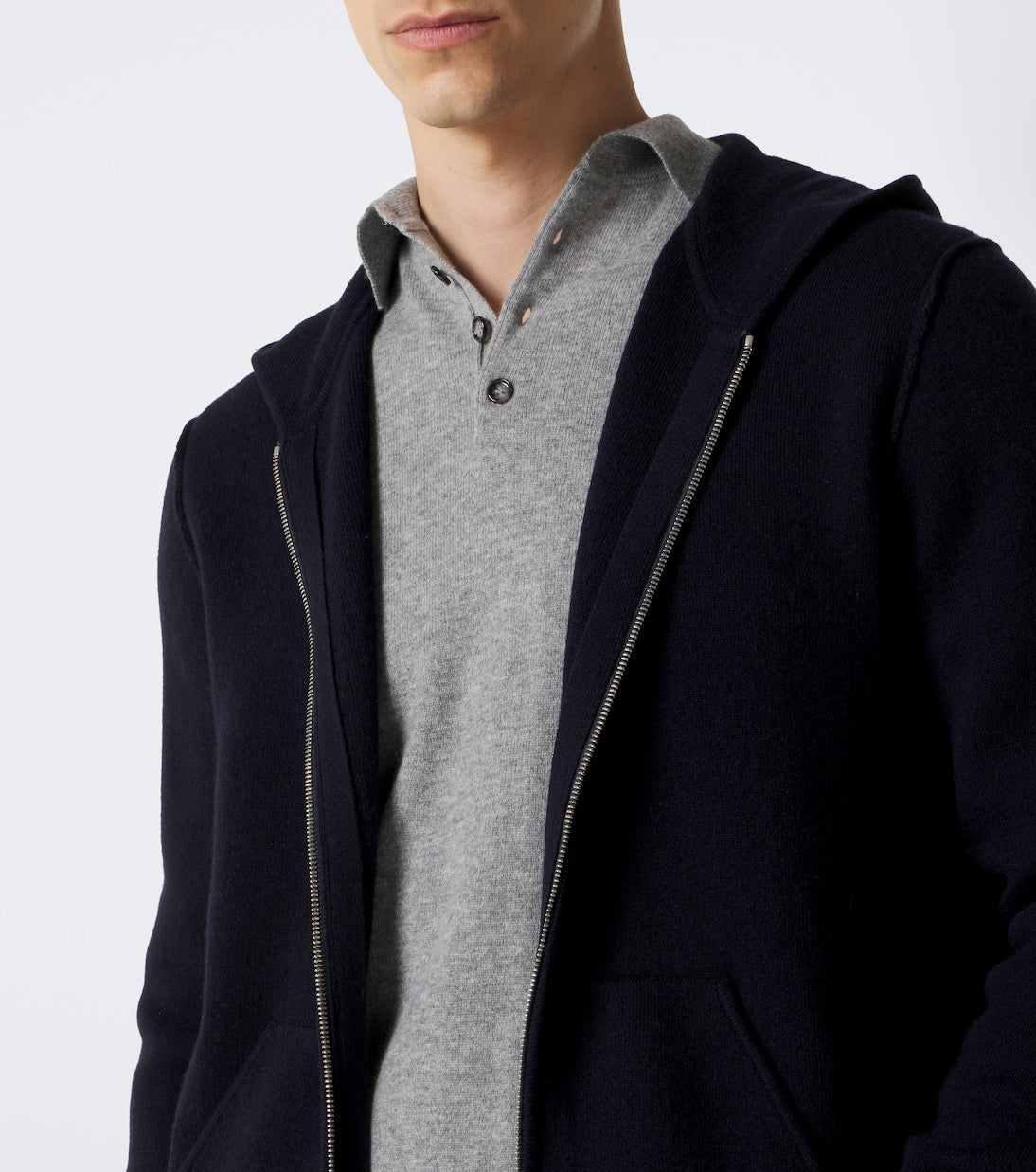 Allude - Hooded wool and cashmere jacket