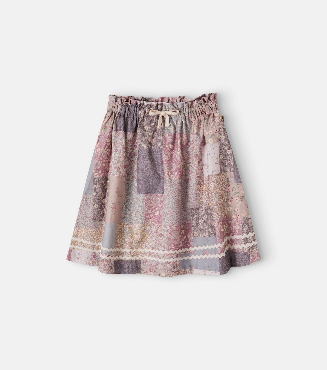 Wheat - Patchwork printed cotton skirt