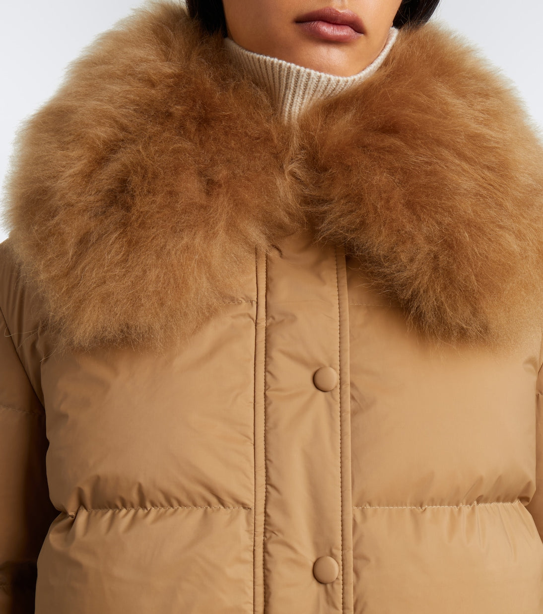 Yves Salomon - Shearling-trimmed down jacket