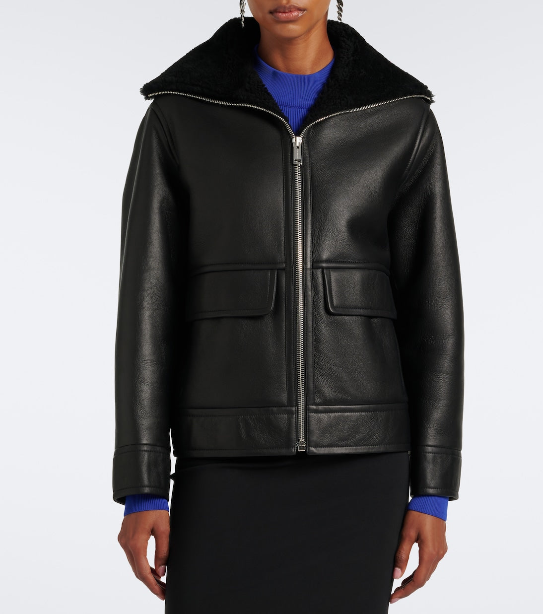 Yves Salomon - Shearling-lined leather jacket