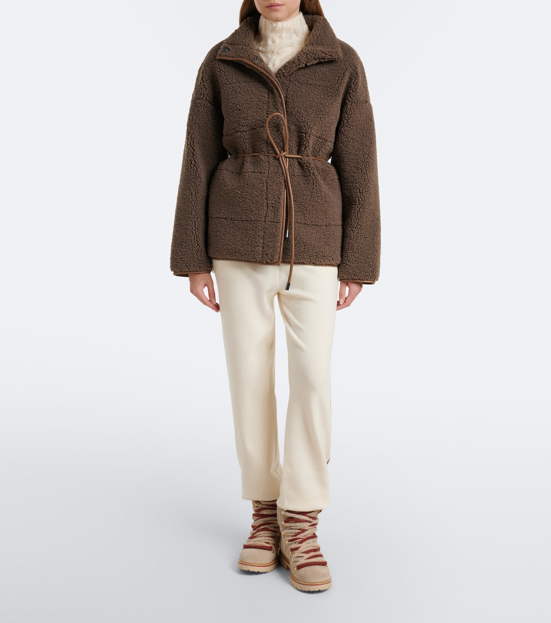 Bogner - Kimberly belted teddy jacket
