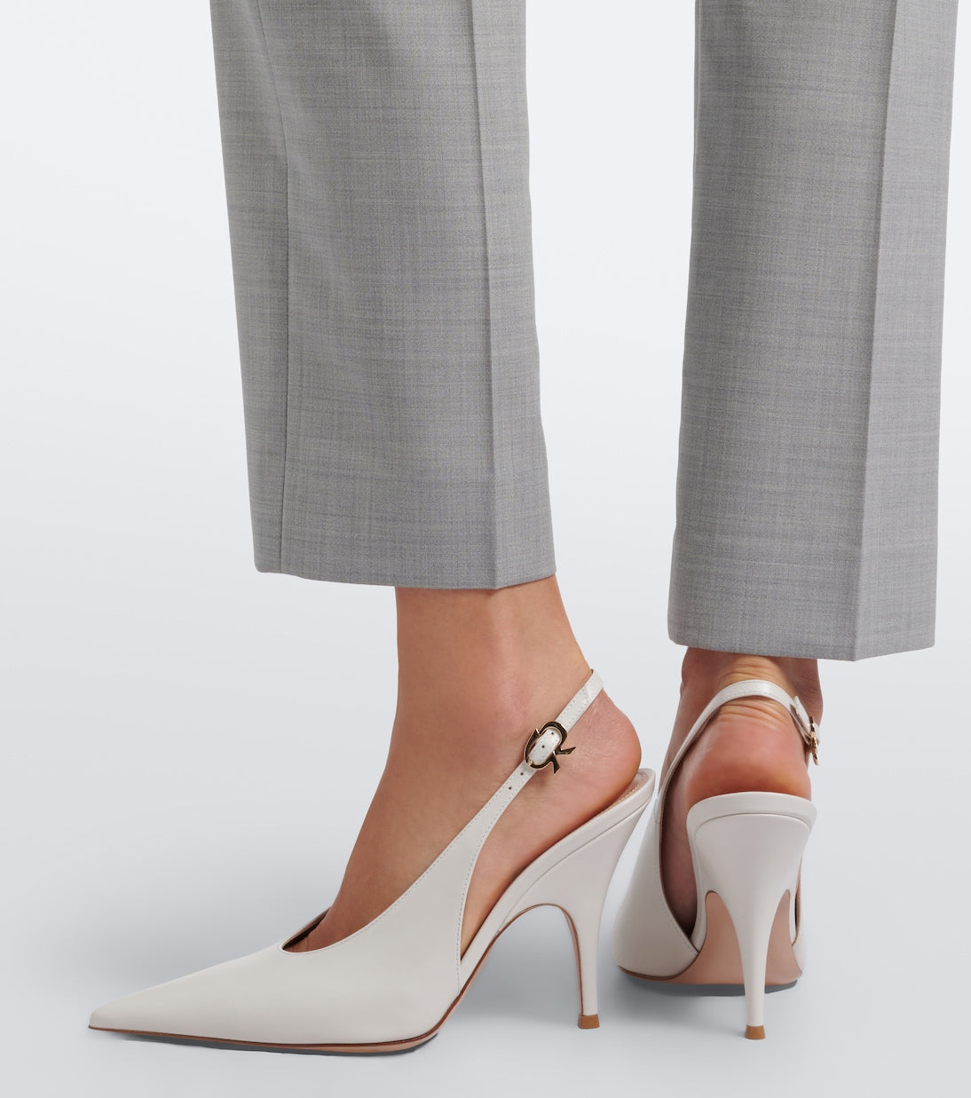 Gianvito Rossi - Sofia leather slingback pumps