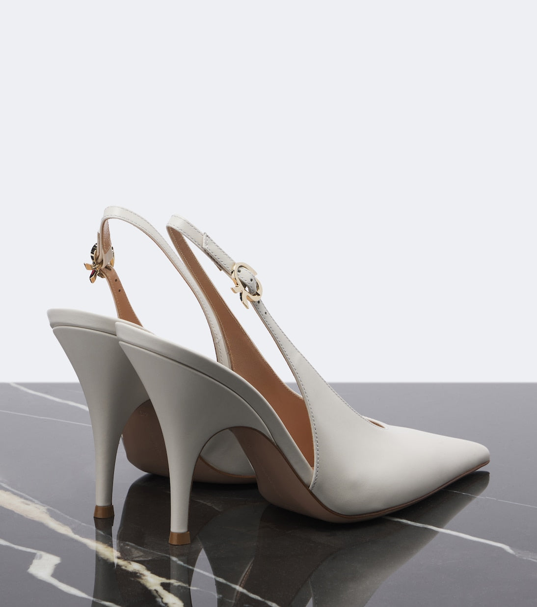 Gianvito Rossi - Sofia leather slingback pumps