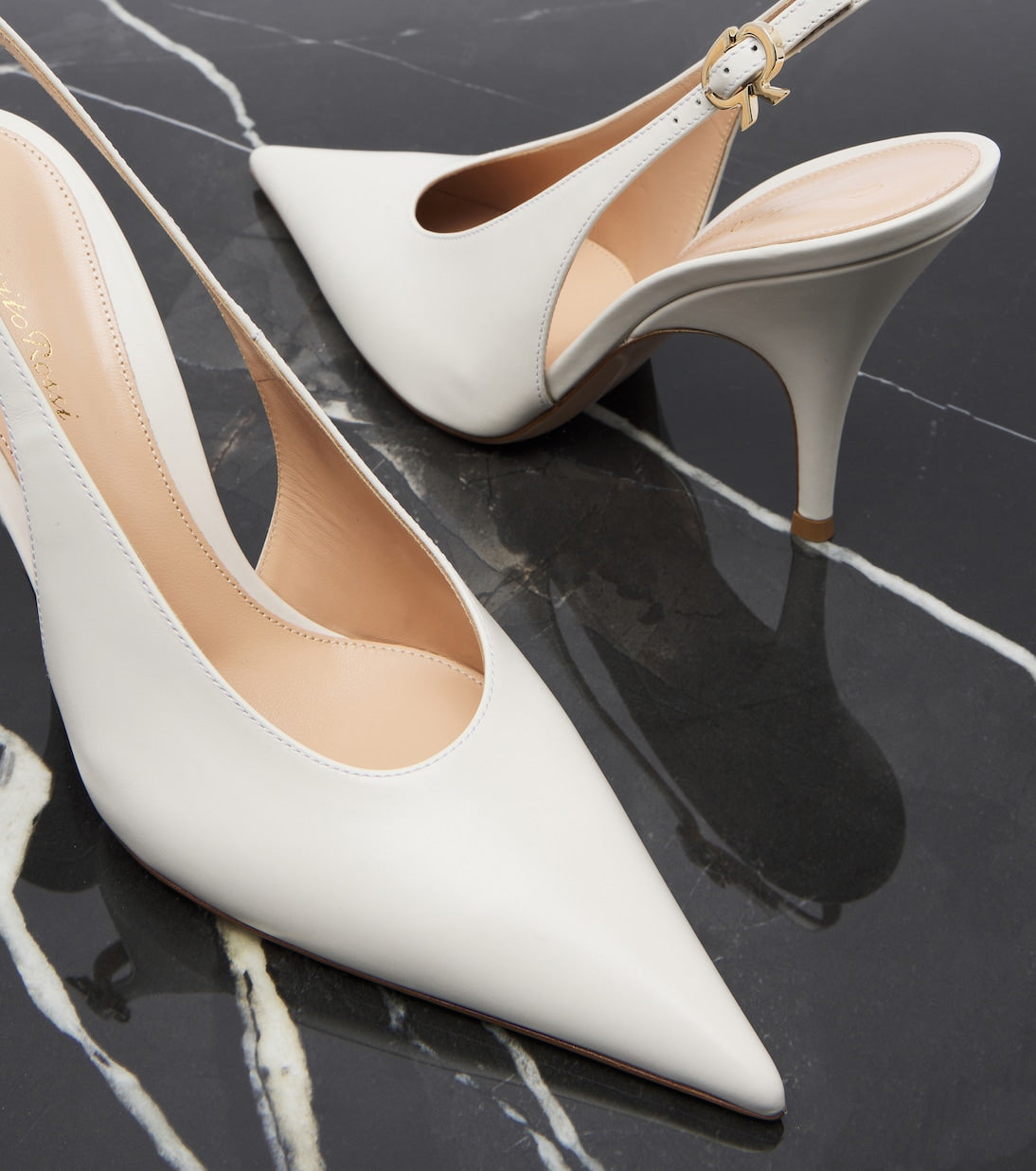 Gianvito Rossi - Sofia leather slingback pumps