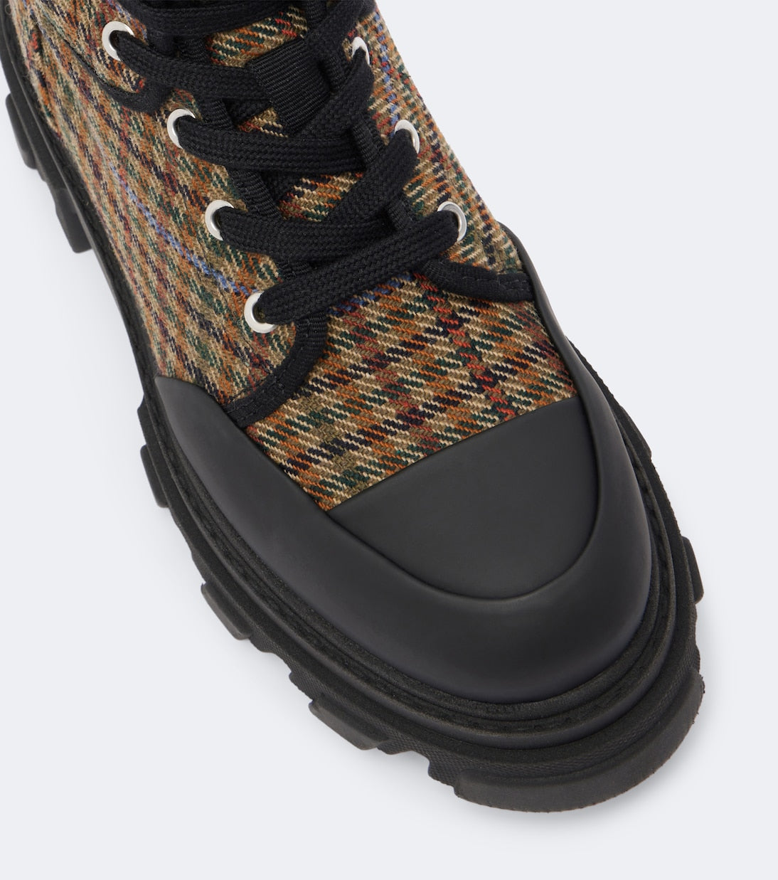Ganni - Checked combat boots