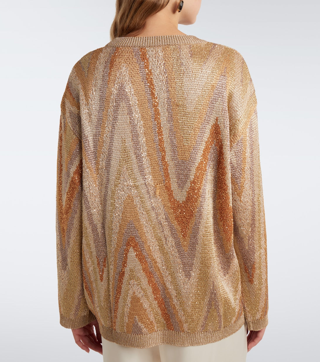 Missoni - Zigzag sequined lamé sweater