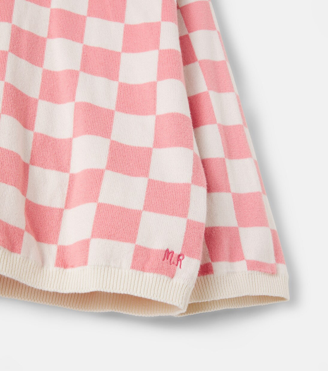 Mini Rodini - Checked knitted cotton sweater