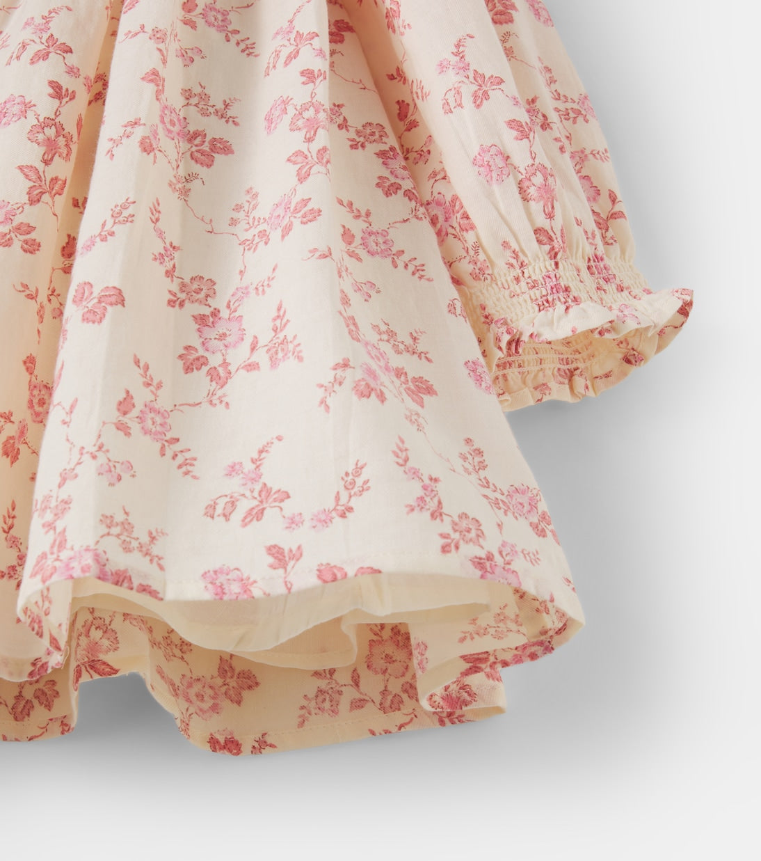 Emile et Ida - Floral embroidered smocked cotton dress