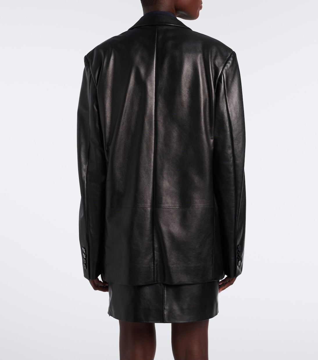 Gucci - Double-breasted leather jacket
