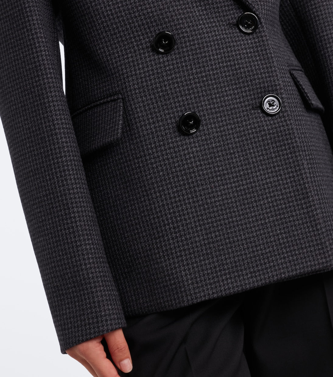 Balenciaga - Houndstooth double-breasted wool jacket