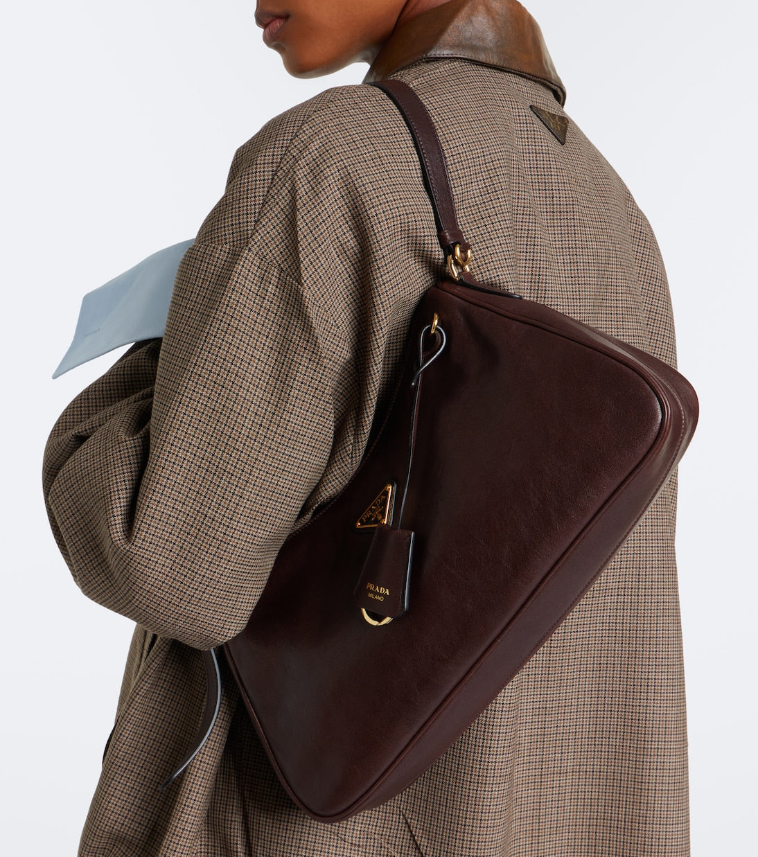 Prada - Prada Aimée Large leather shoulder bag