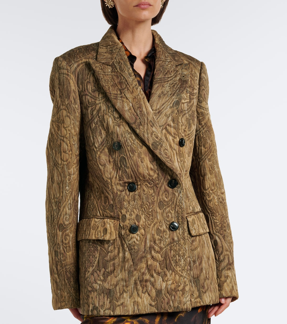 Dries Van Noten - Jacquard double-breasted jacket