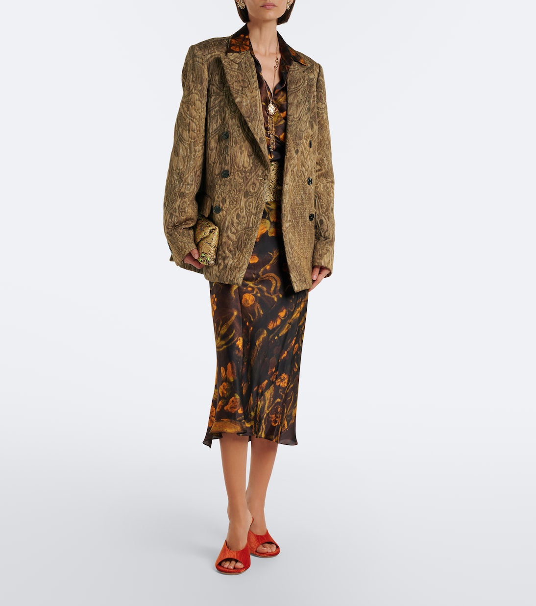 Dries Van Noten - Jacquard double-breasted jacket