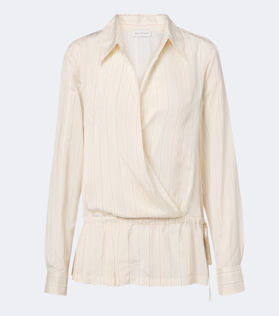 Dries Van Noten - Striped wrap top