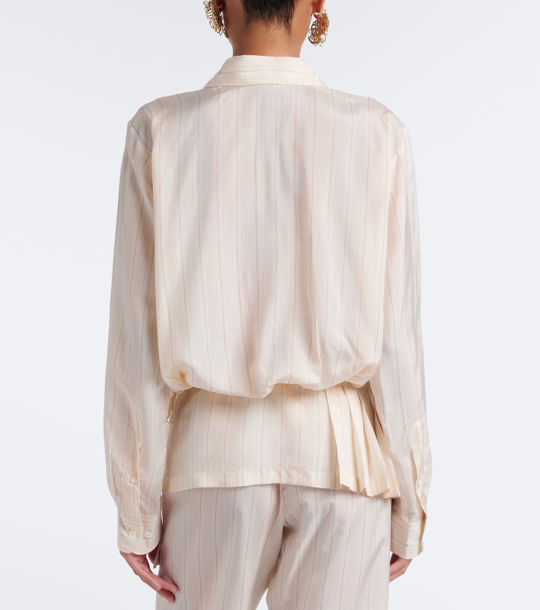 Dries Van Noten - Striped wrap top