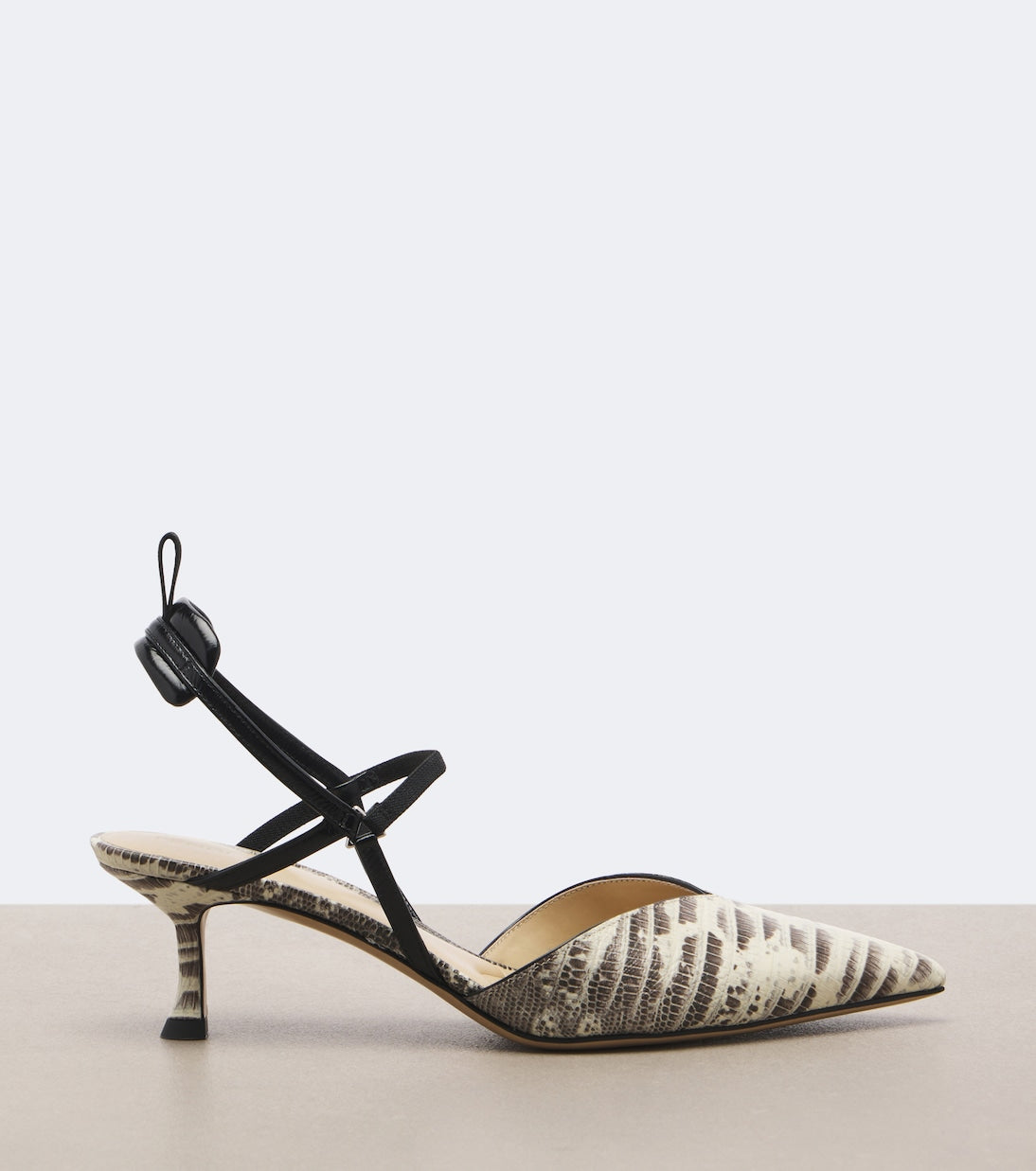 Fendi - Colibrì snake-effect leather slingback pumps