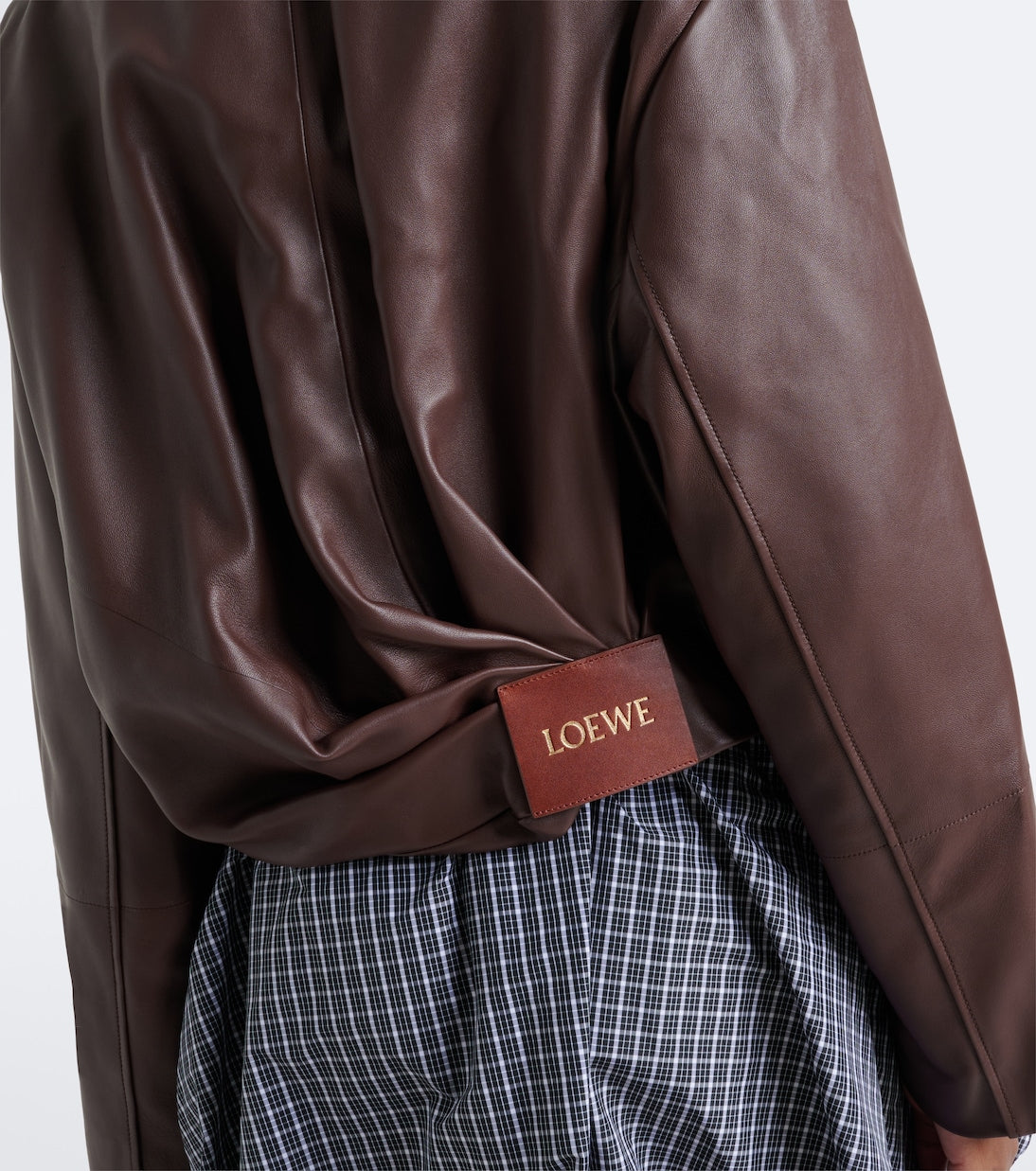 Loewe - Draped leather jacket
