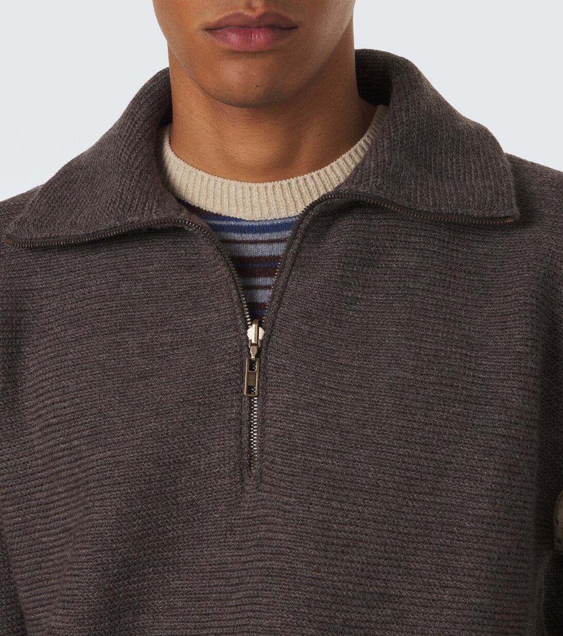 Maison Margiela - Wool zip-up sweater
