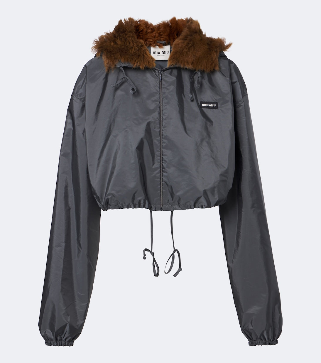 Miu Miu - Shearling-trimmed technical jacket