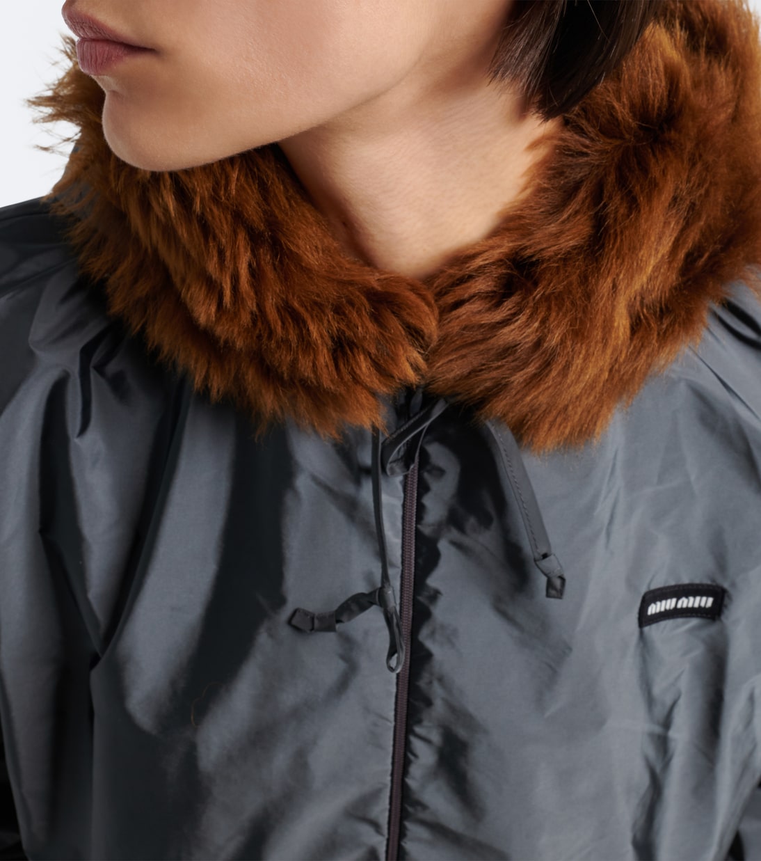 Miu Miu - Shearling-trimmed technical jacket